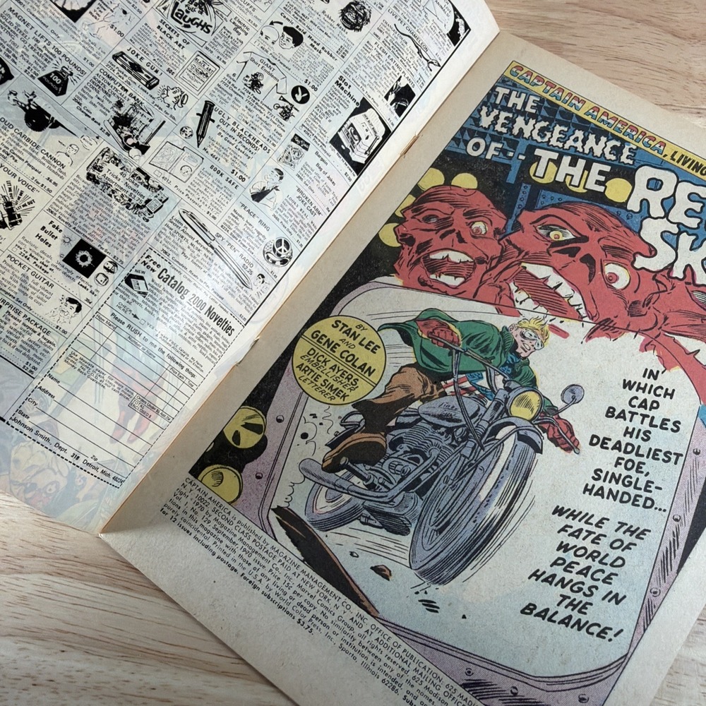 Captain America #129 1970 Marvel Comics The Vengeance Of The Red Skull - Picture 7 of 10